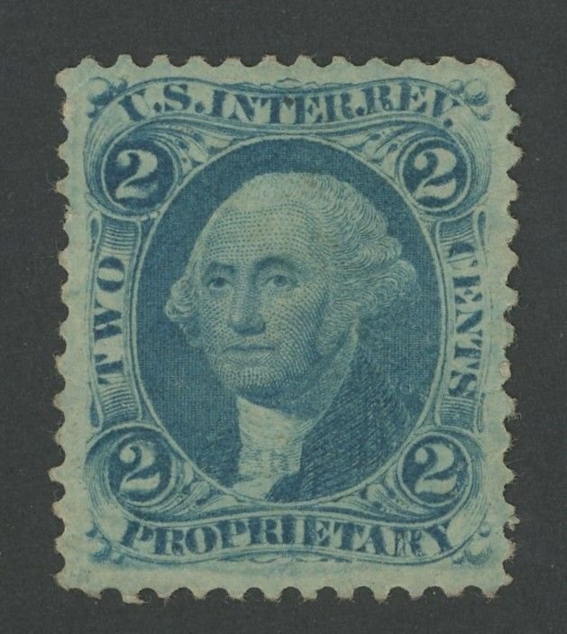 USA R13c - 2 cent Proprietary Perforated Revenue - VF Unused No Gum