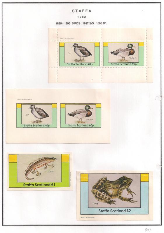 SCOTLAND - STAFFA - 1982 - Birds #7 - Perf, Imp 2v, Souv, D/L Sheets - MLH