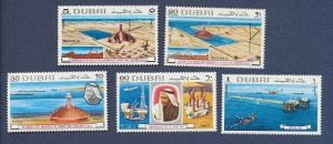 DUBAI - Scott 113-117 - MNH - Oil  Storage,  Petroleum topic - 1969