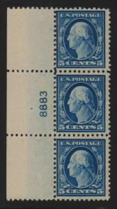 1917 Sc 504 plate number strip MNH VF  CV $225 plate block