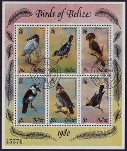 Belize - 1980 - Scott #500 - used souvenir sheet - Birds