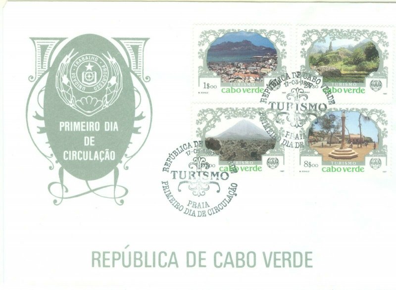 1c Gems Cape Verde  #506-9 cacheted unaddressed FDC 