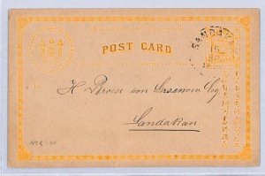 NORTH BORNEO QV 1c Postal Stationery Card Sandakan CDS {samwells-covers}YC266