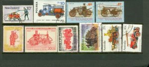 All Different Fire Trucks , 10 stamps