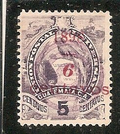 Guatemala  Scott 77  Surcharge      Used