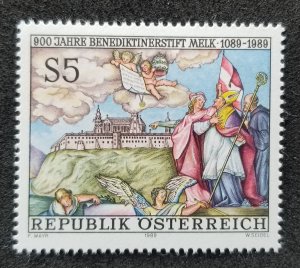 *FREE SHIP Austria 900 Years Benedictine Monastery Melk 1989 Angel (stamp) MNH