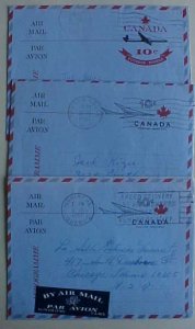 CANADA  AIR LETTERS  3 LOCALS