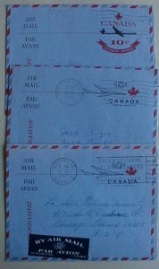 CANADA  AIR LETTERS  3 LOCALS