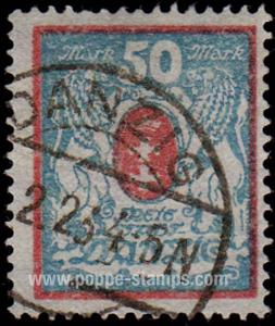 Danzig, Sc , SG 99 Study, Hinged - 1923 50m.  - Numbers -...