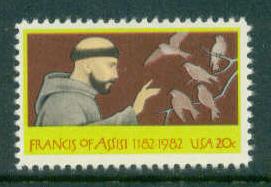 2023 20c Saint Francis Fine MNH