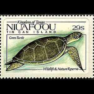 TONGA-NIUAFOU 1984 - Scott# 42 Green Turtle 29s NH