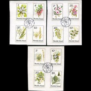 NORFOLK IS. 1984 - Scott# 323-38 Flowers Clips 1c-$5 CTO