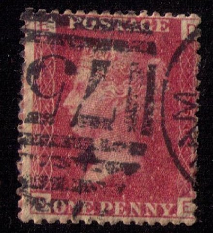 GREAT BRITAIN Scott #33 (plate 150) 1p Red F-VF