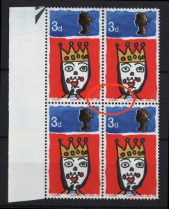 GB 1966 Christmas 3d ord r6/2 the missing T variety unmounted mint positional