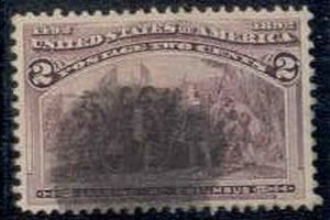 US Stamp #231 - Columbian - Landing of Columbus