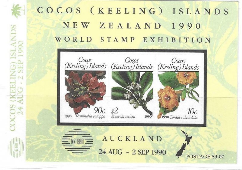 1990    COCOS KEELING ISLANDS  -  SG.  MS 229 - STAMP EXHIBITION  -  MNH