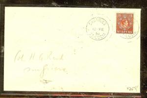 ST LUCIA (P2104B)  1953 KGVI 3C CANARIES 