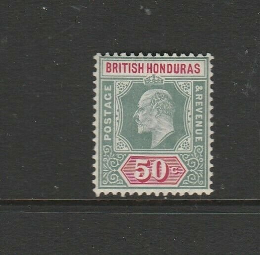 British Honduras 1904/7 EDV11 Defs 50c Fresh MM SG 90