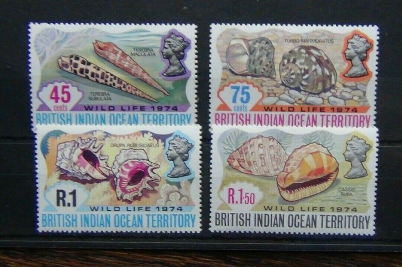 British Indian Ocean Territory 1974 Wildlife 2nd Series set MNH