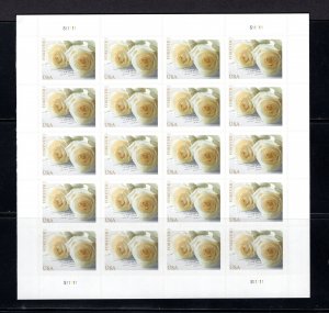 US 4520,  Pane of 20,  XF,  MNH, Wedding Roses,  CV $45.00 ...... 6786018