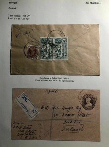 1939 Coimbatore India Stationary Registered Cover To Dublin Ireland