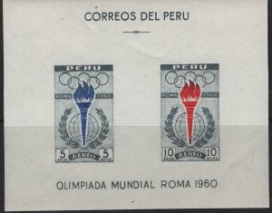 PERU C173a MNH SOUVENIR SHEET 1961