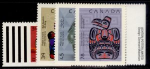 CANADA QEII SG1405-1408 1990 Christmas native art set NH MINT.