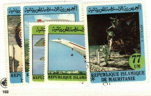 Mauritania #522-7 used Manned Flight Bicentennial