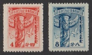 JapOcc 1943 Mengkiang The 5th Ann of Postal Service (2v Cpt) MNH