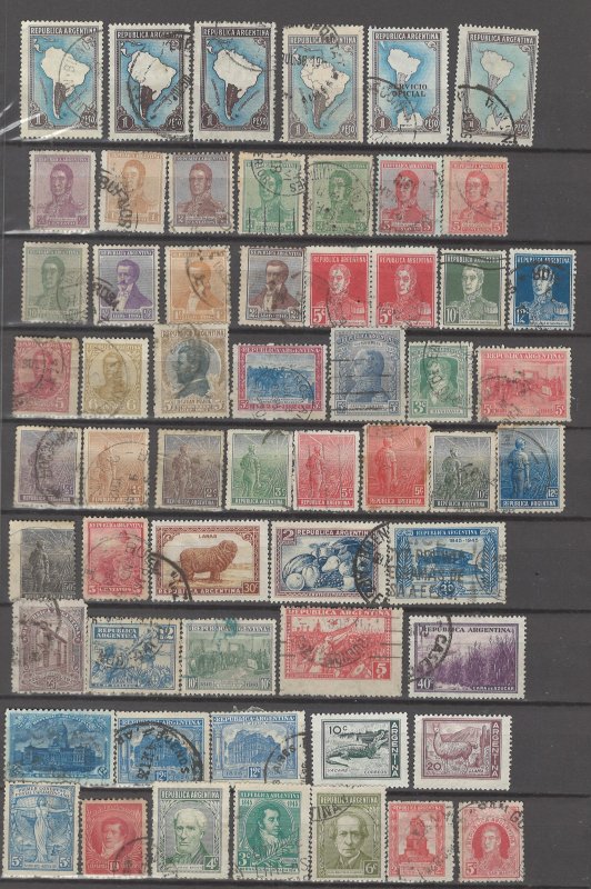 COLLECTION LOT # 17L ARGENTINA 58 STAMPS CLEARANCE