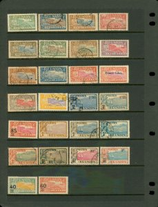 Reunion Lot , 26 stamps