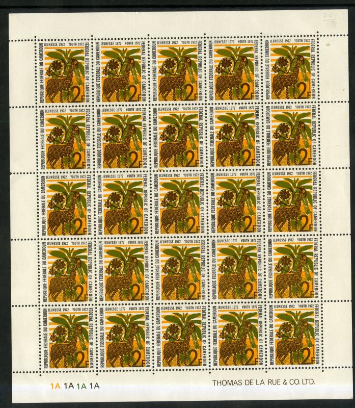 CAMEROON 534 MNH SHEET OF 25 SCV $10.00 BIN $5.00