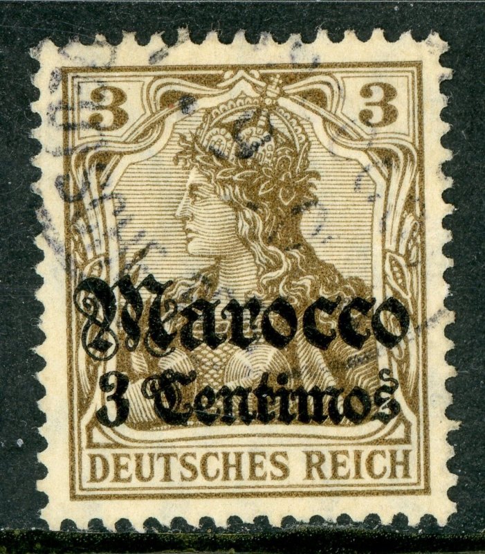 Morocco 1906 Germany 3 cts/3 Pfennig Germania Wmk Scott #33 VFU L578 