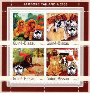 Guinea-Bissau 2003 Dogs-Scouts Baden-Powell Shlt(4)Mi.2037/0