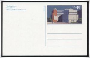 SC#UX168 19¢ Holocaust Memorial Museum Postal Card