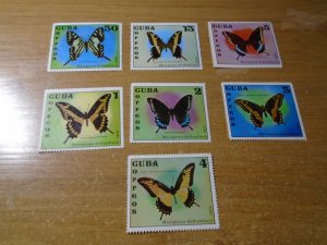 Cuba  #  1727-33  MNH  Butterflies