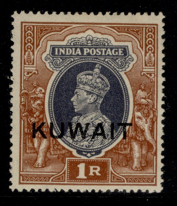 KUWAIT GVI SG47, 1r grey & red-brown, M MINT. Cat £38. 