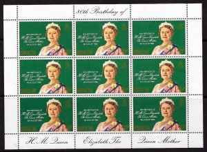 Gibraltar 1980 Sc#393 QUEEN MOTHER 80th.BIRTHDAY Mini-Sheetlet