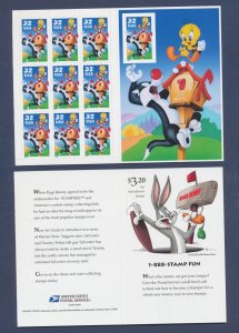 USA - Scott 3205 - MNH S/S - 32 ct - Sylvester & Tweety - in USPS Package