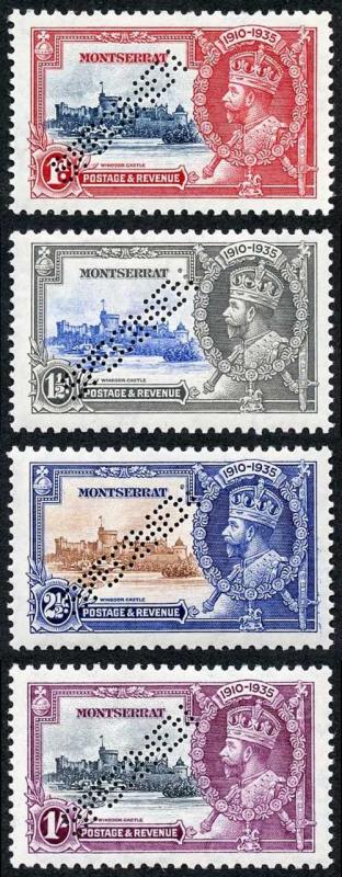 Montserrat SG94s/7s 1935 Silver Jubilee Perf Specimen Set M/M