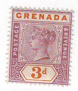 Grenada Sc 43 1895 3d Victoria stamp mint