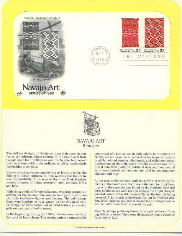 Navajo Art, FDC (USHFDC2235-6)