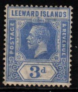 LEEWARD ISLANDS SG68 1923 3d LIGHT ULTRAMARINE MTD MINT