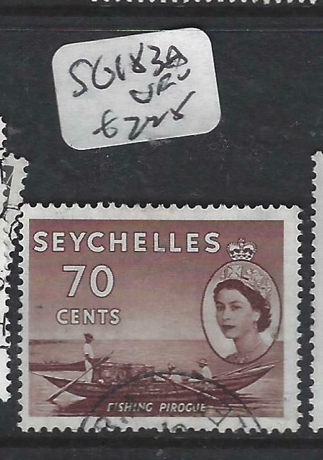 SEYCHELLES  (PP2905B)  QEII  70C  BOAT  SG183A   VFU