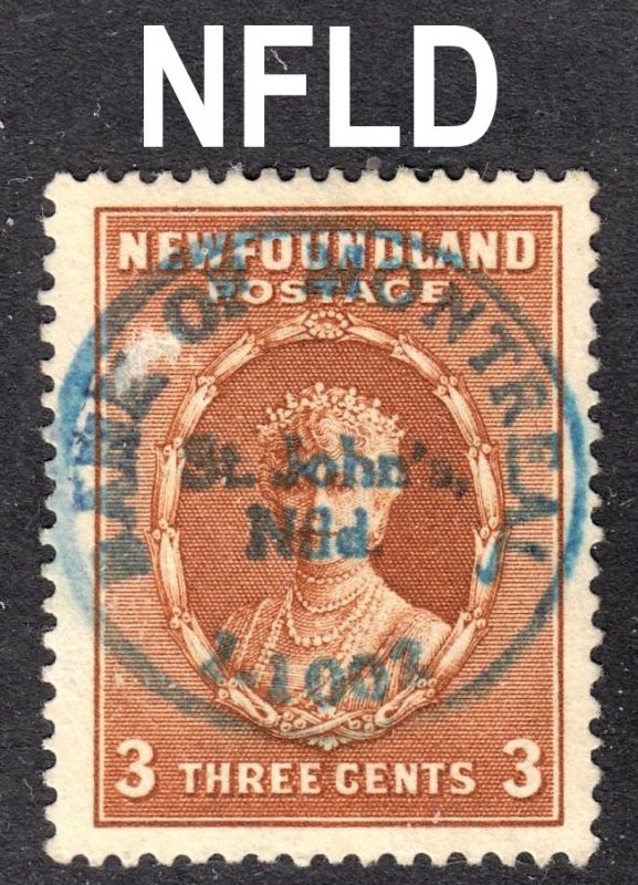 Newfoundland Scott 187 VF used with a splendid SON private cancel.