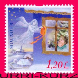 MOLDOVA 2010 Winter Religion Holiday Merry Christmas Angel 1v Mi 727 MNH