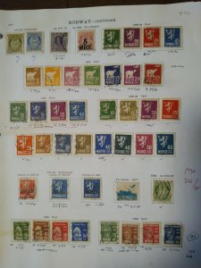 collection on pages Norway 1911-29 CV $226