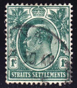 Malaya Straits Settlements Scott 129  wtmk multi CA  F to VF used.