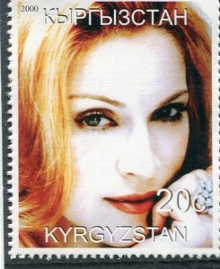 Kyrgyzstan 2000 MADONNA American Singer 1 value Perforated Mint (NH)