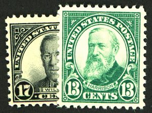 U.S. #622-623 MINT OG HR